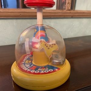 Tomy Vintage Toy Push'N Merry-Go-Zoo